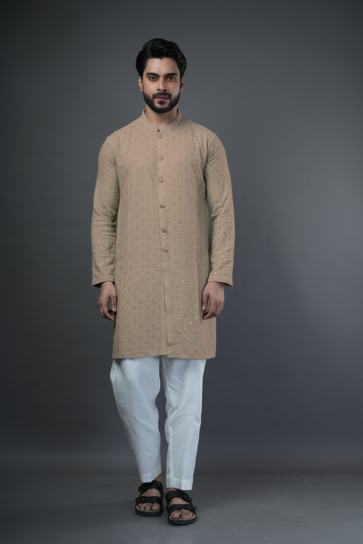 Shiffli embroidered kurta