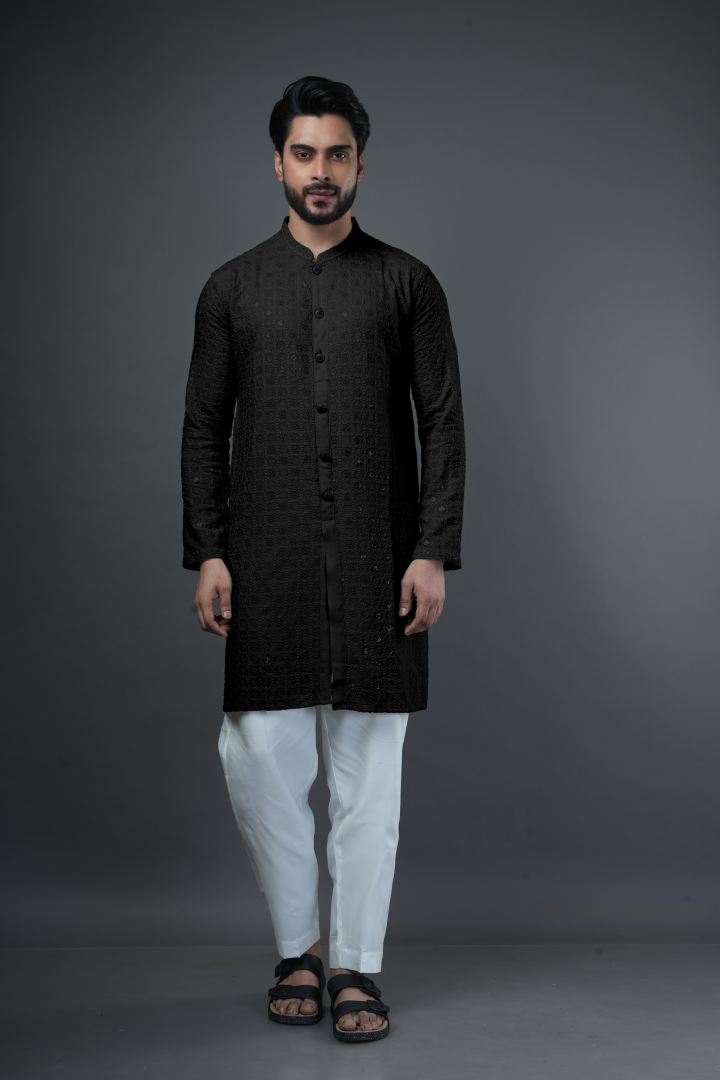 Shiffli embroidered kurta