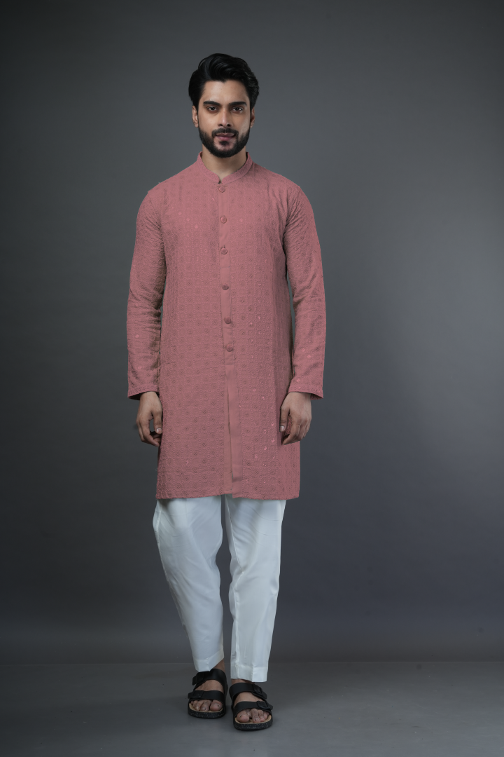 Shiffli embroidered kurta