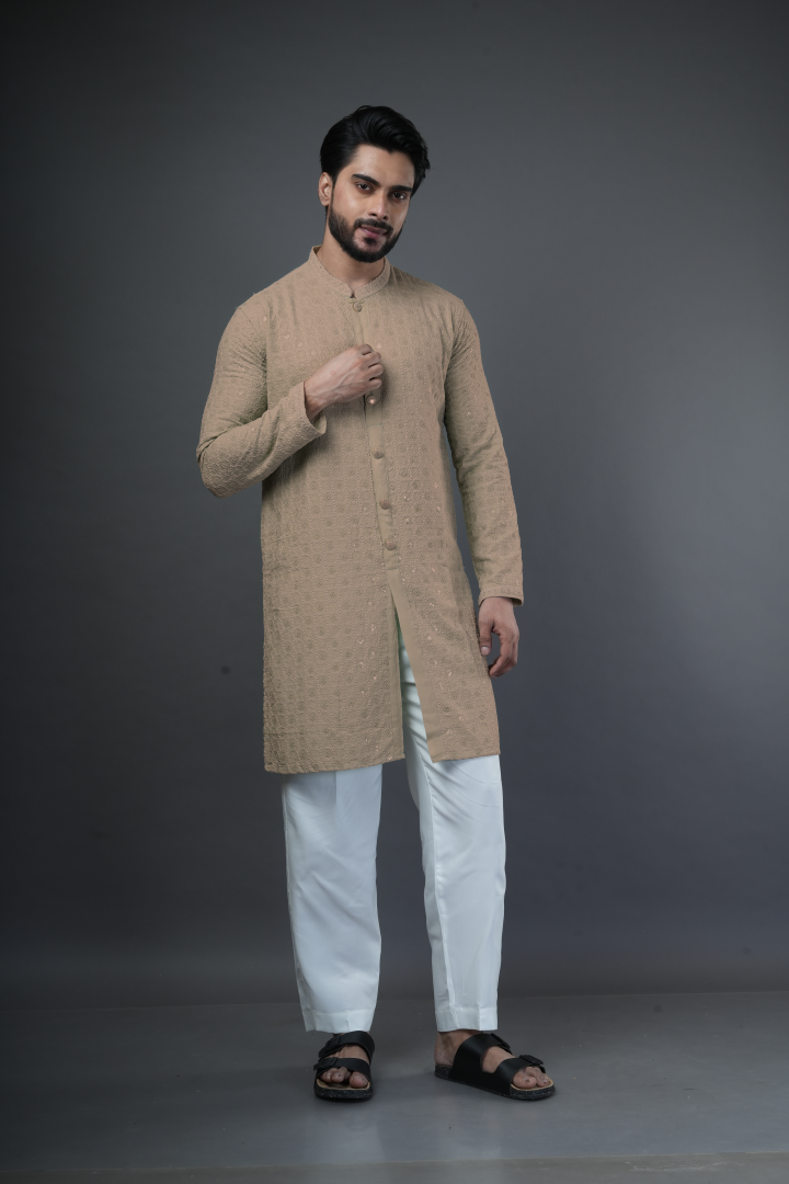 Shiffli embroidered kurta