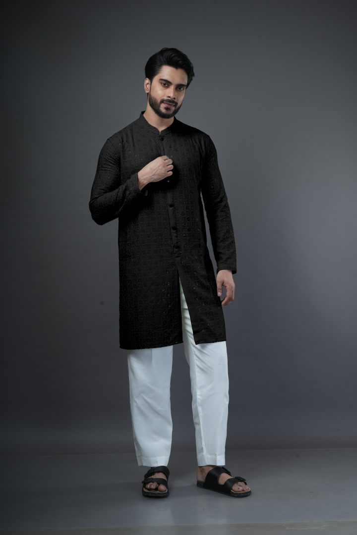 Shiffli embroidered kurta