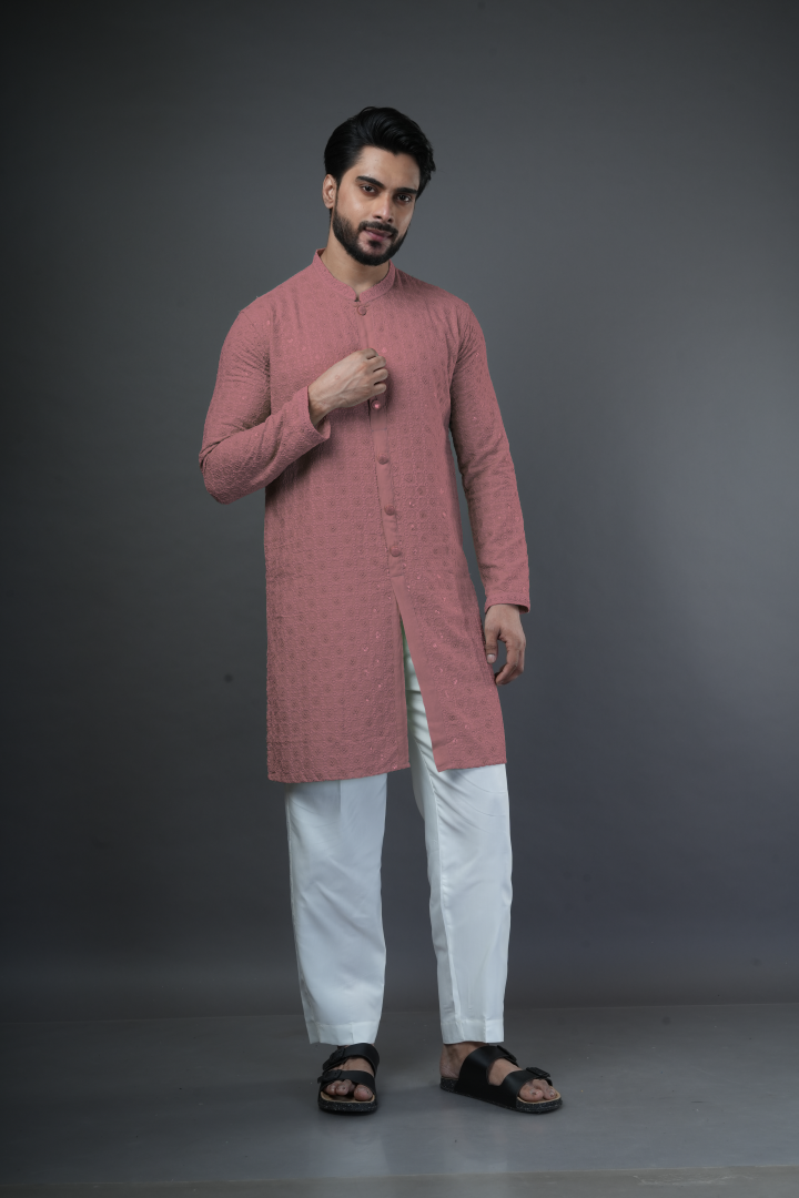 Shiffli embroidered kurta