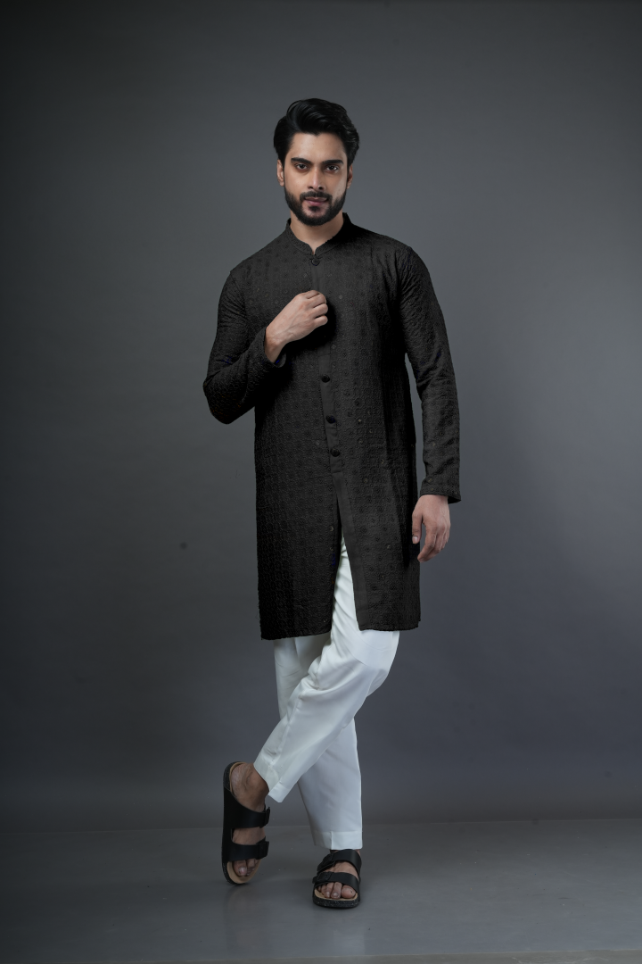 Shiffli embroidered kurta