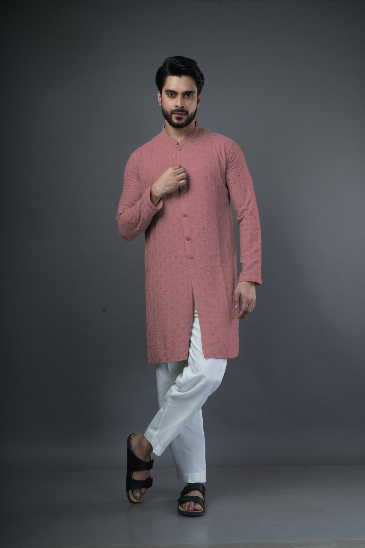 Shiffli embroidered kurta