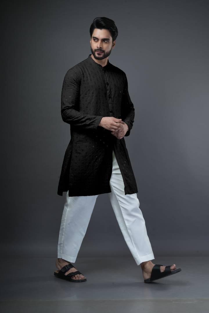 Shiffli embroidered kurta