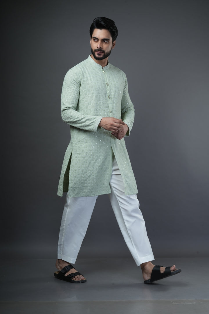 Shiffli embroidered kurta