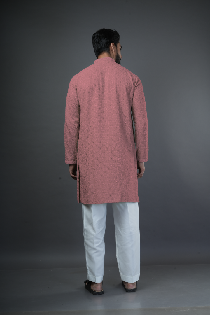 Shiffli embroidered kurta