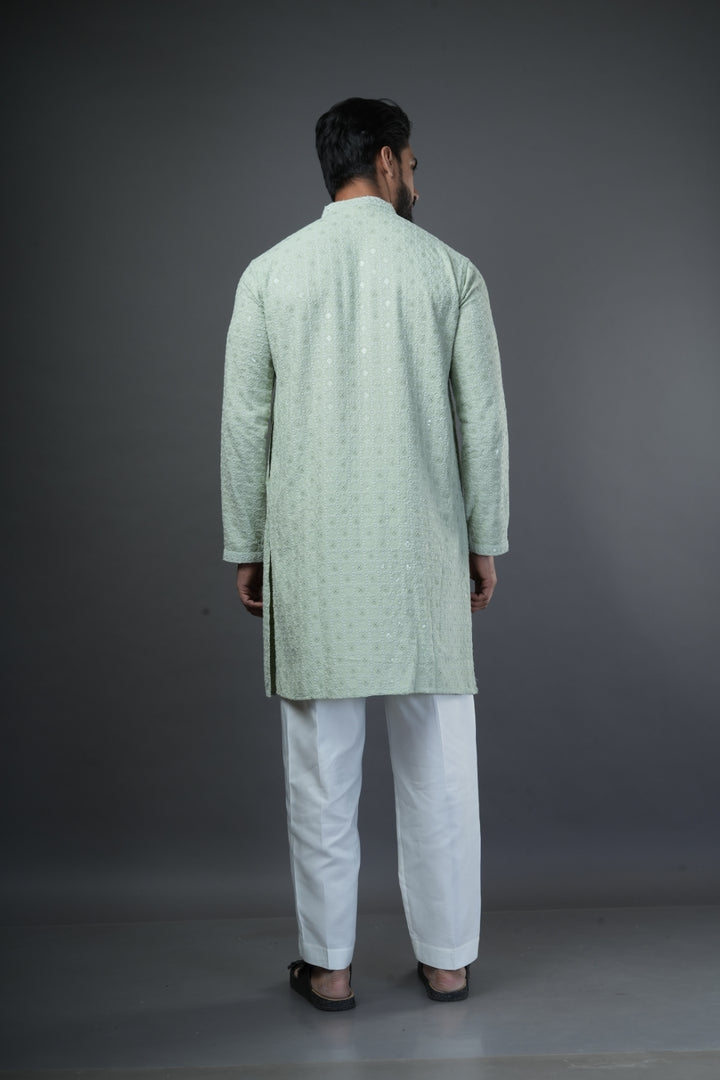 Shiffli embroidered kurta