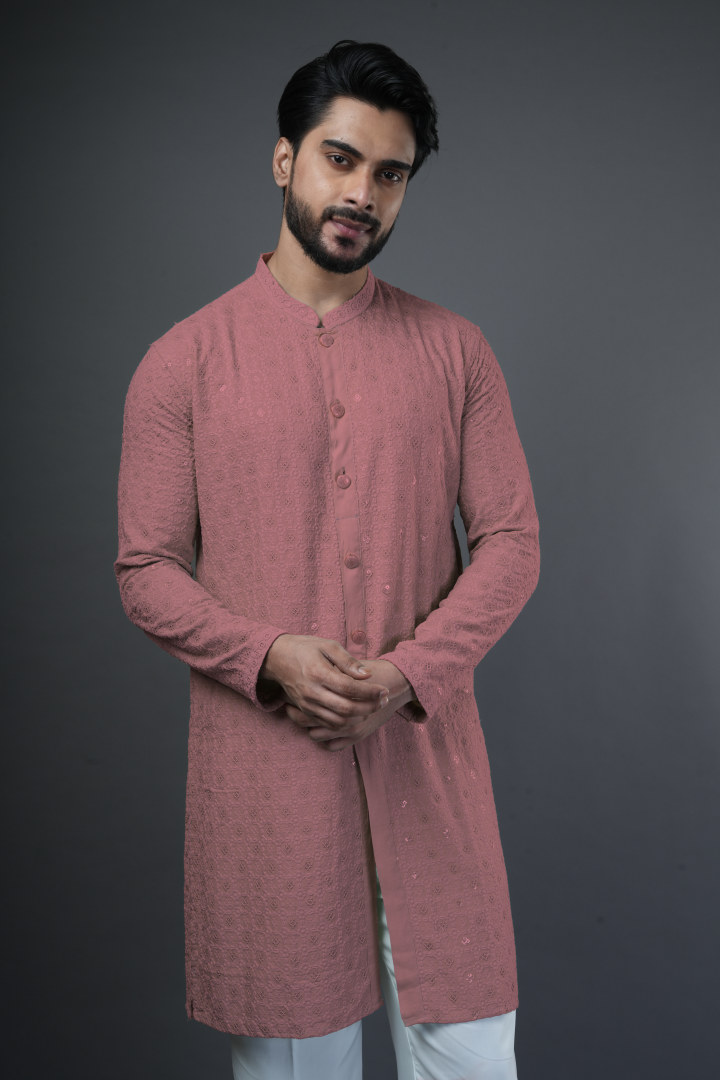 Shiffli embroidered kurta