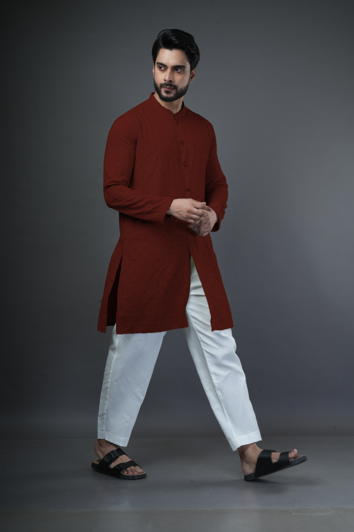 Shiffli embroidered kurta