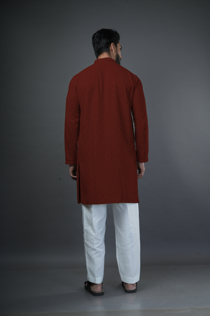 Shiffli embroidered kurta