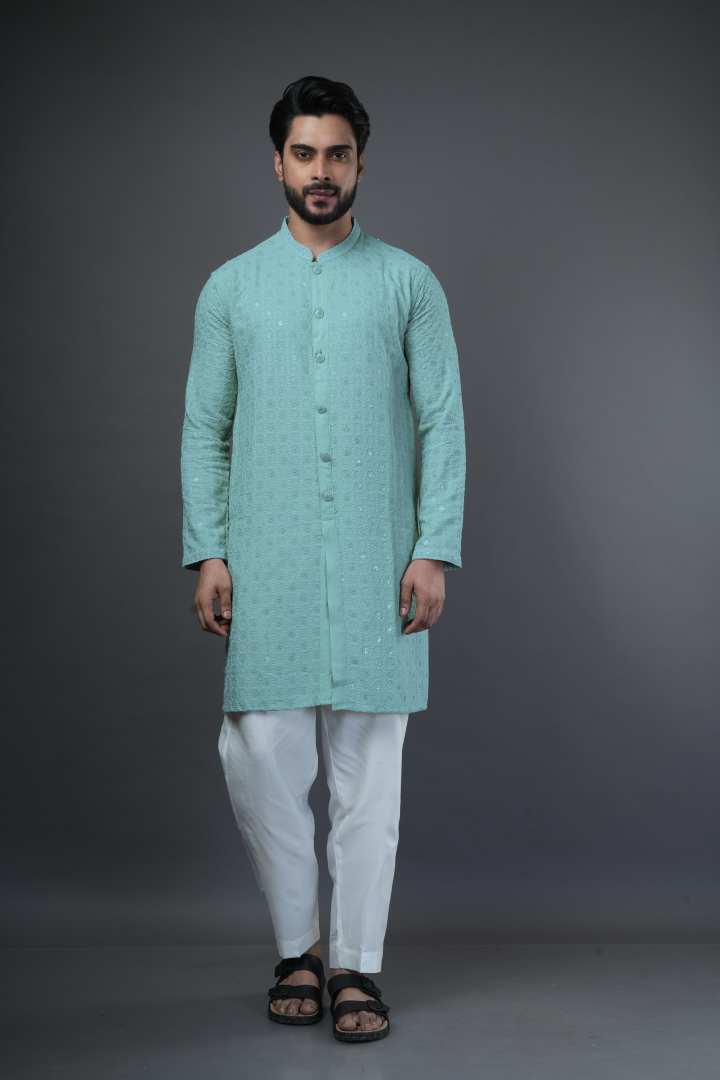 Shiffli embroidered kurta