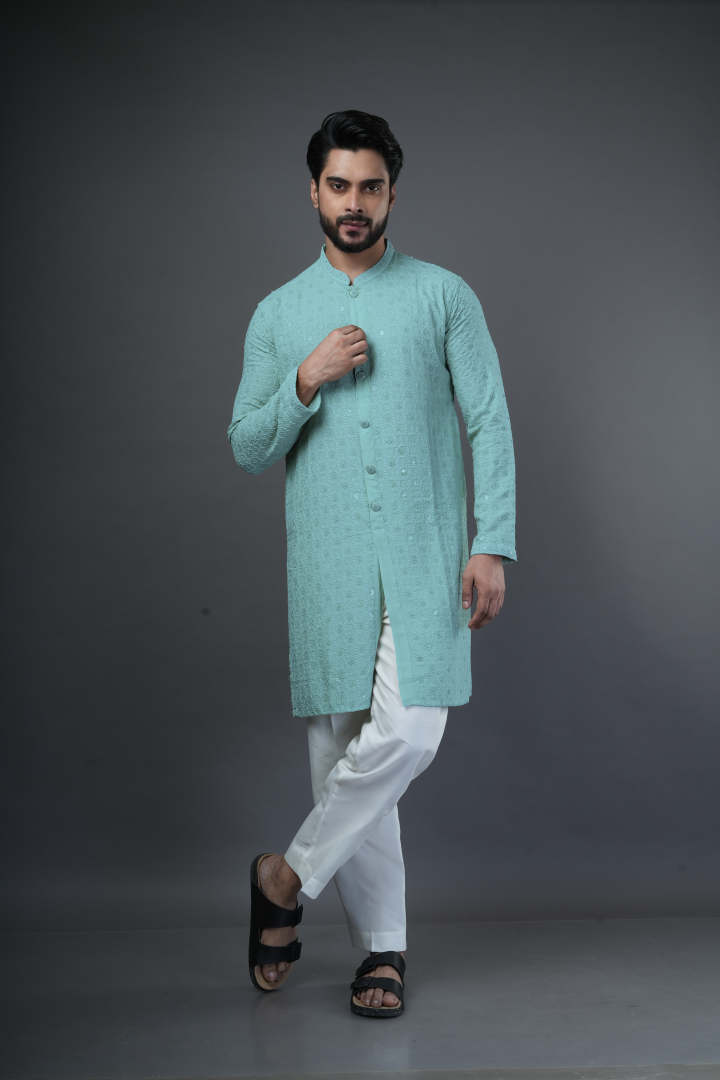 Shiffli embroidered kurta