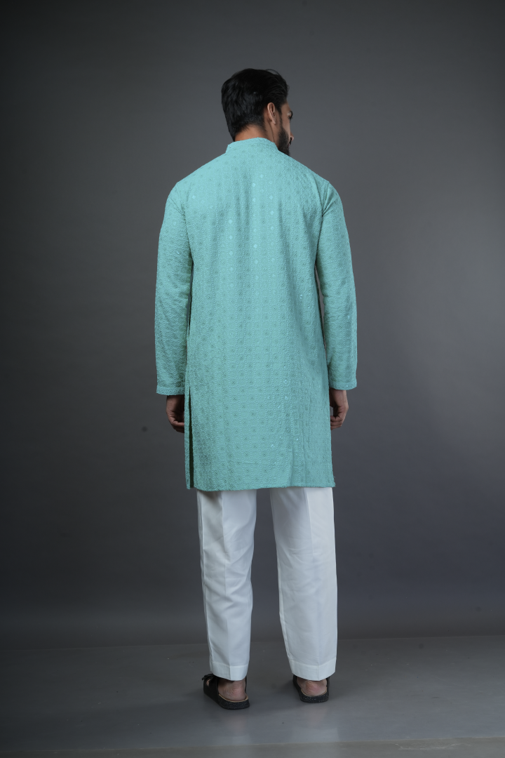 Shiffli embroidered kurta