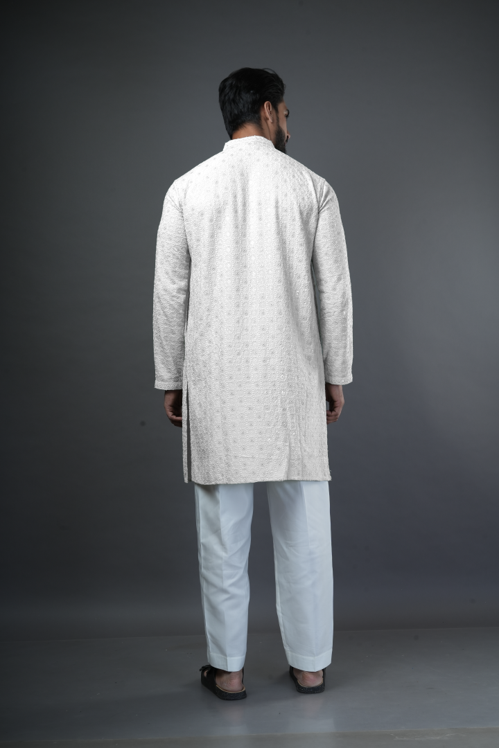 Shiffli embroidered kurta